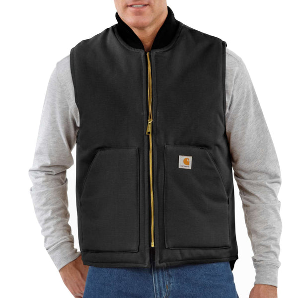 Carhartt 106676 V01 Insulated Rib Collar Vest med tryk eller logo – arbejdstøj og firmatøj