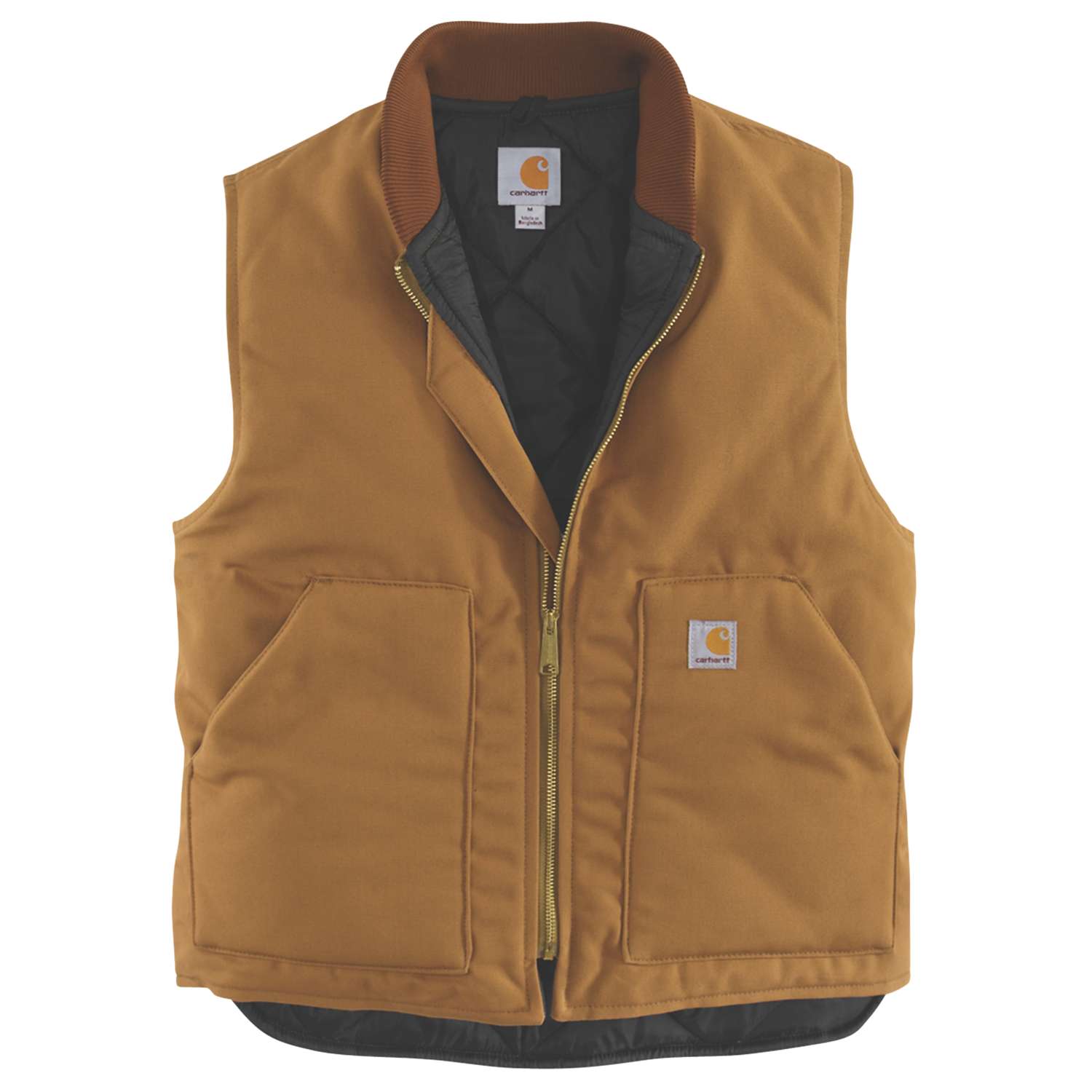 Carhartt 106676 V01 Insulated Rib Collar Vest materiale med firmalogo
