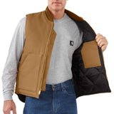 Carhartt 106676 V01 Insulated Rib Collar Vest produktbillede med tryk