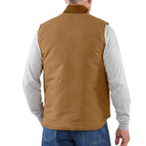 Carhartt 106676 V01 Insulated Rib Collar Vest nærbillede med logo