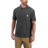Carhartt 106685 Midweight S/S Pocket Polo detalje til broderi