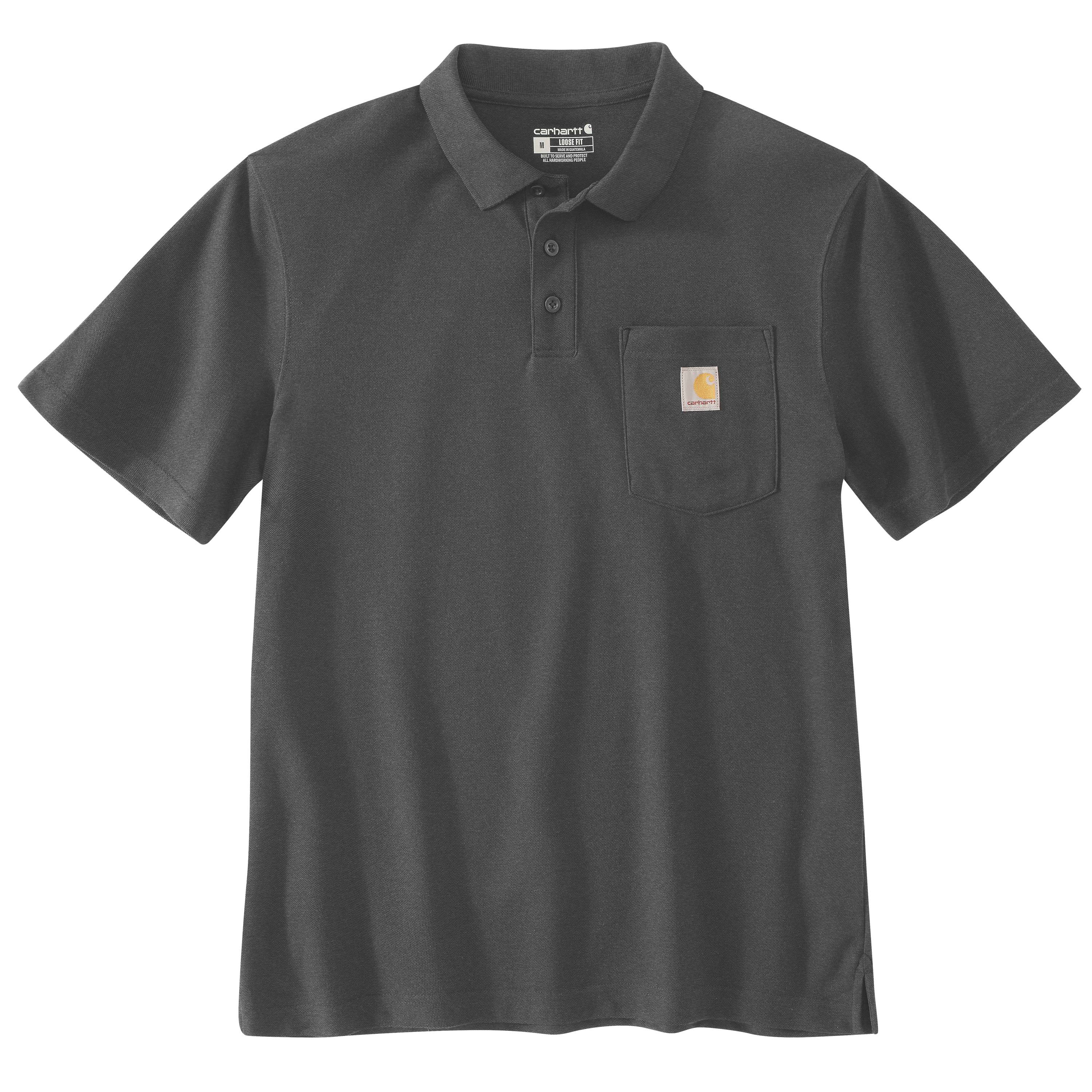 Carhartt 106685 Midweight S/S Pocket Polo materiale med firmalogo