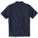 Carhartt 106685 Midweight S/S Pocket Polo detalje med firmalogo