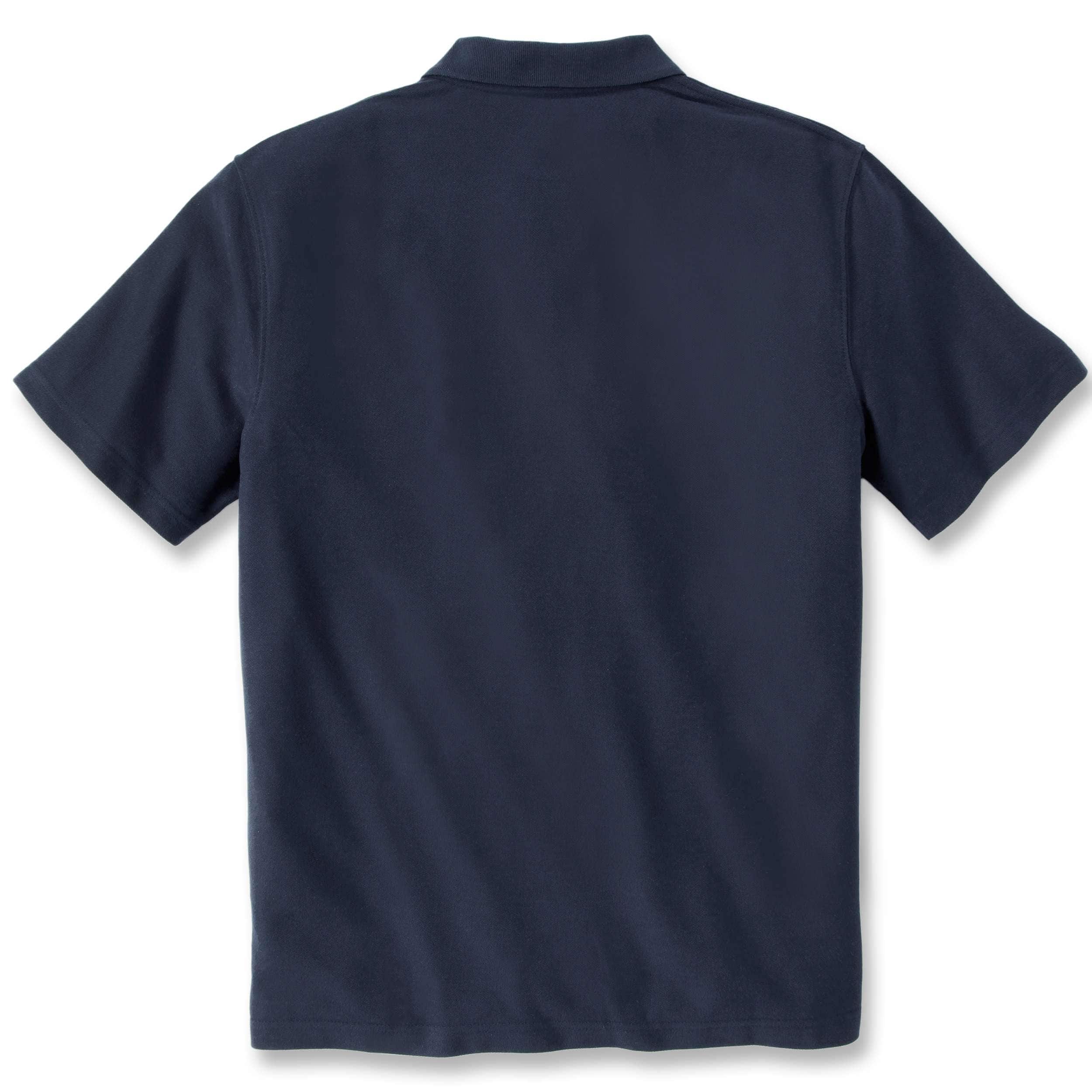 Carhartt 106685 Midweight S/S Pocket Polo detalje med firmalogo