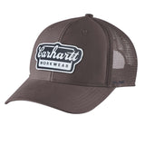 Carhartt 106738 Rugged Flex™ Twill Mesh-Back Script Patch Cap med tryk eller logo – arbejdstøj og firmatøj