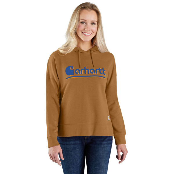 Carhartt 106918 (Women) Fiber Series Graphic Hooded Sweatshirt Dame med tryk eller logo – arbejdstøj og firmatøj