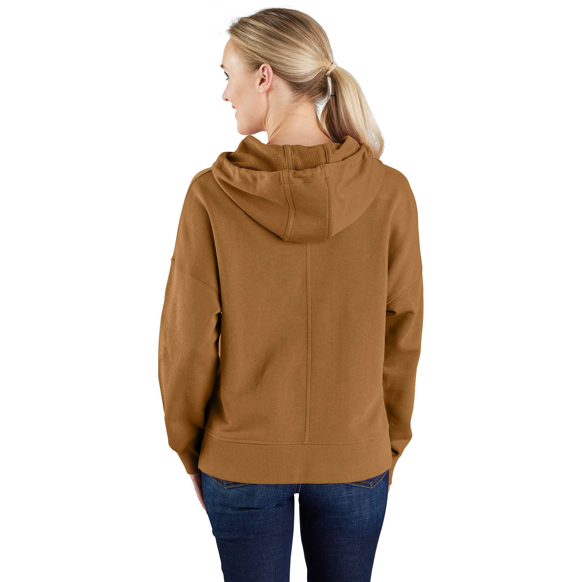 Carhartt 106918 (Women) Fiber Series Graphic Hooded Sweatshirt Dame produktbillede med logo