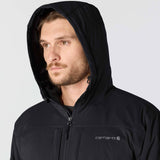 Carhartt 106981 Stretch Insulated Jakke nærbillede med logo