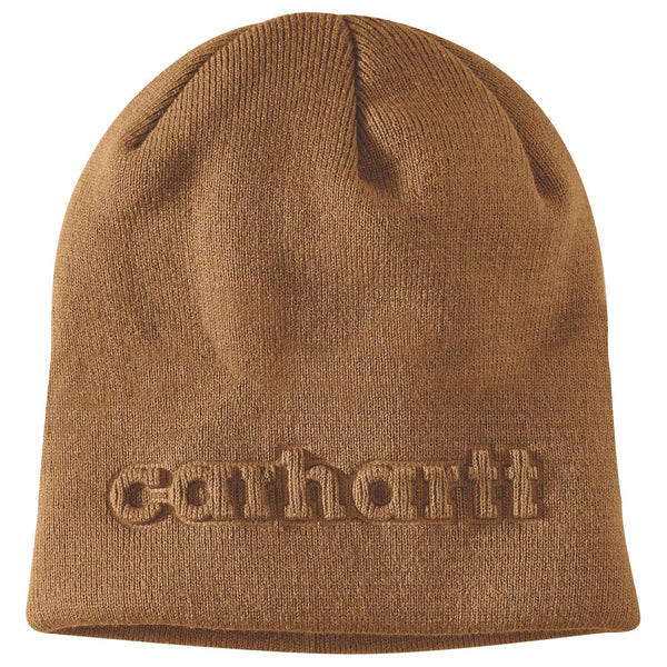 Carhartt 107002 Knit Embossed Beanie med tryk eller logo – arbejdstøj og firmatøj