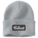 Carhartt 107007 Knit Cuffed Script Patch Beanie med tryk eller logo – arbejdstøj og firmatøj