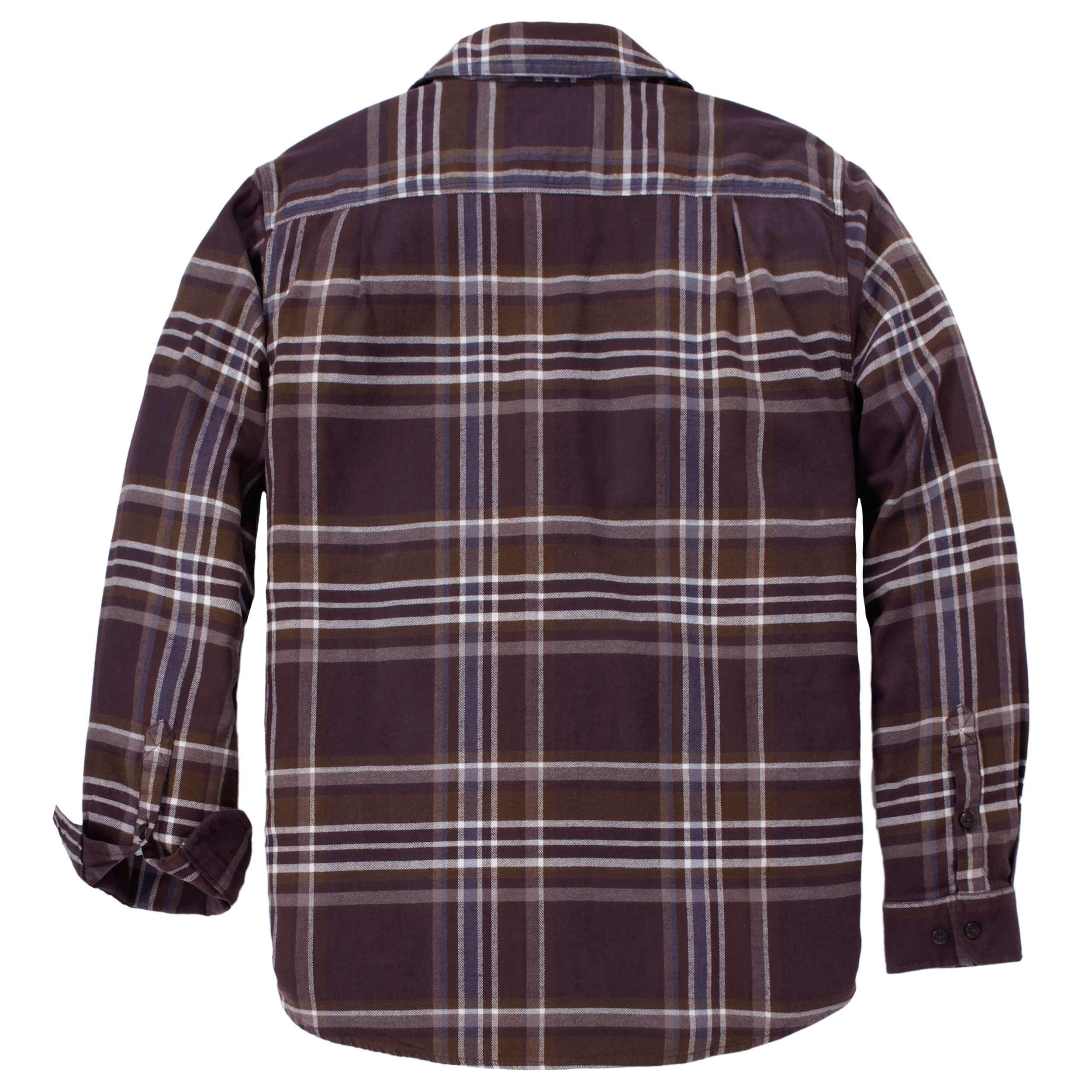 Carhartt 107010 Flannel Long-Sleeve Plaid Shirt detalje til broderi