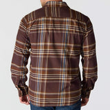 Carhartt 107010 Flannel Long-Sleeve Plaid Shirt produktbillede med logo