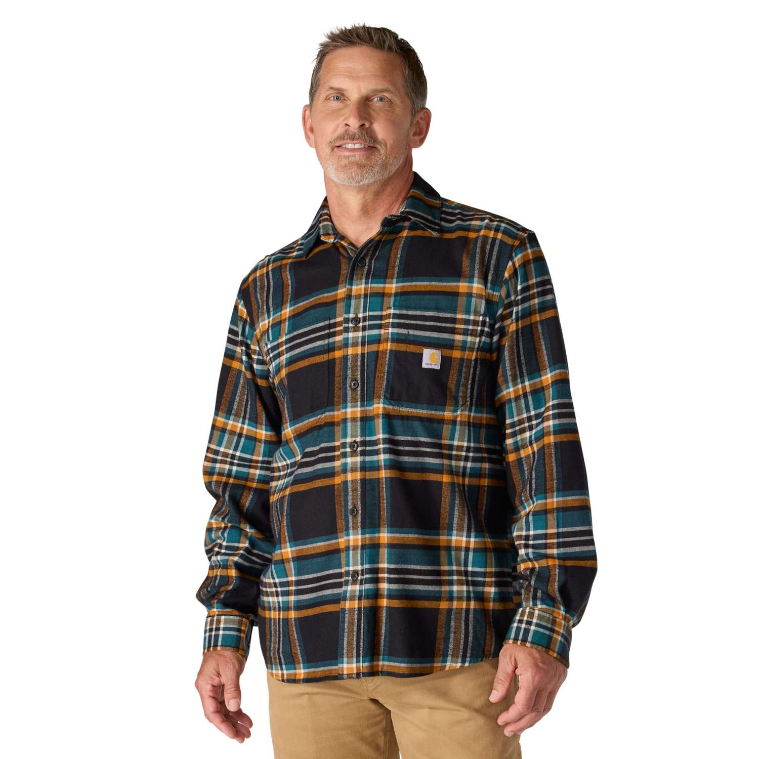 Carhartt 107010 Flannel Long-Sleeve Plaid Shirt