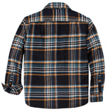 Carhartt 107010 Flannel Long-Sleeve Plaid Shirt nærbillede med tryk