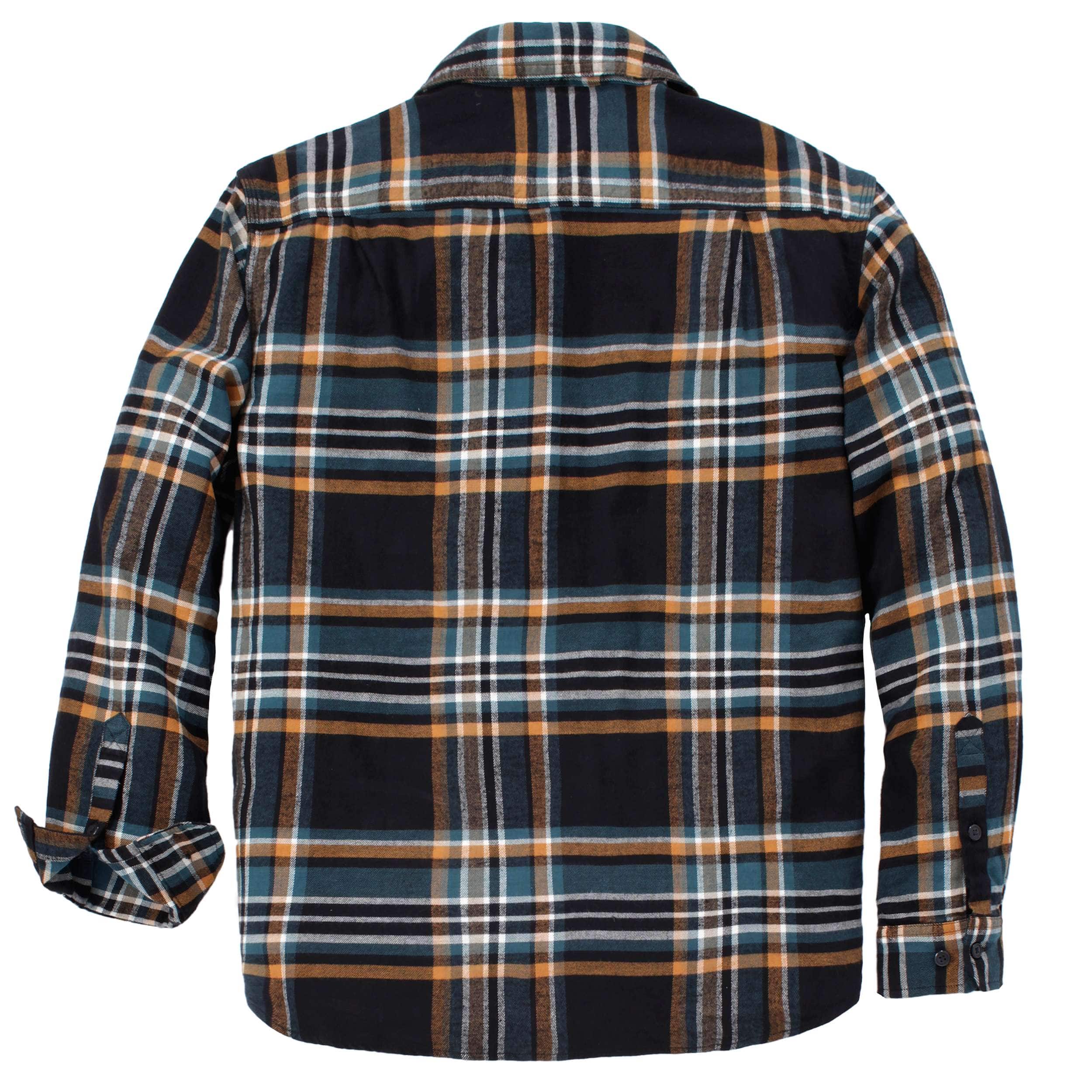 Carhartt 107010 Flannel Long-Sleeve Plaid Shirt nærbillede med tryk
