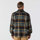 Carhartt 107010 Flannel Long-Sleeve Plaid Shirt detalje med firmalogo