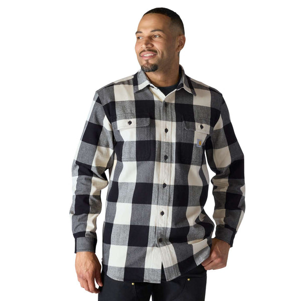 Carhartt 107013 Long-Sleeve Plaid Skjorte med tryk eller logo – arbejdstøj og firmatøj