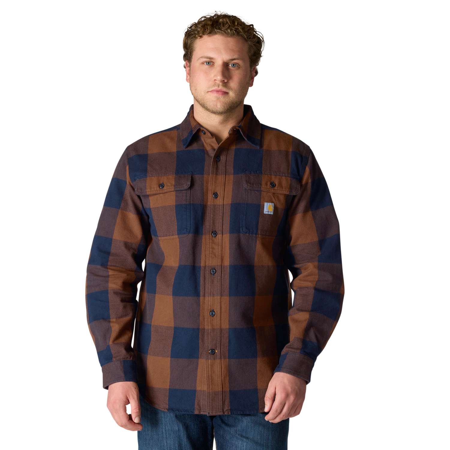 Carhartt 107013 Long-Sleeve Plaid Skjorte