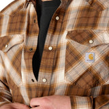 Carhartt 107016 Snap-Front Plaid Skjorte produktbillede med tryk