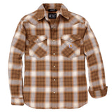 Carhartt 107016 Snap-Front Plaid Skjorte produktfoto med tryk
