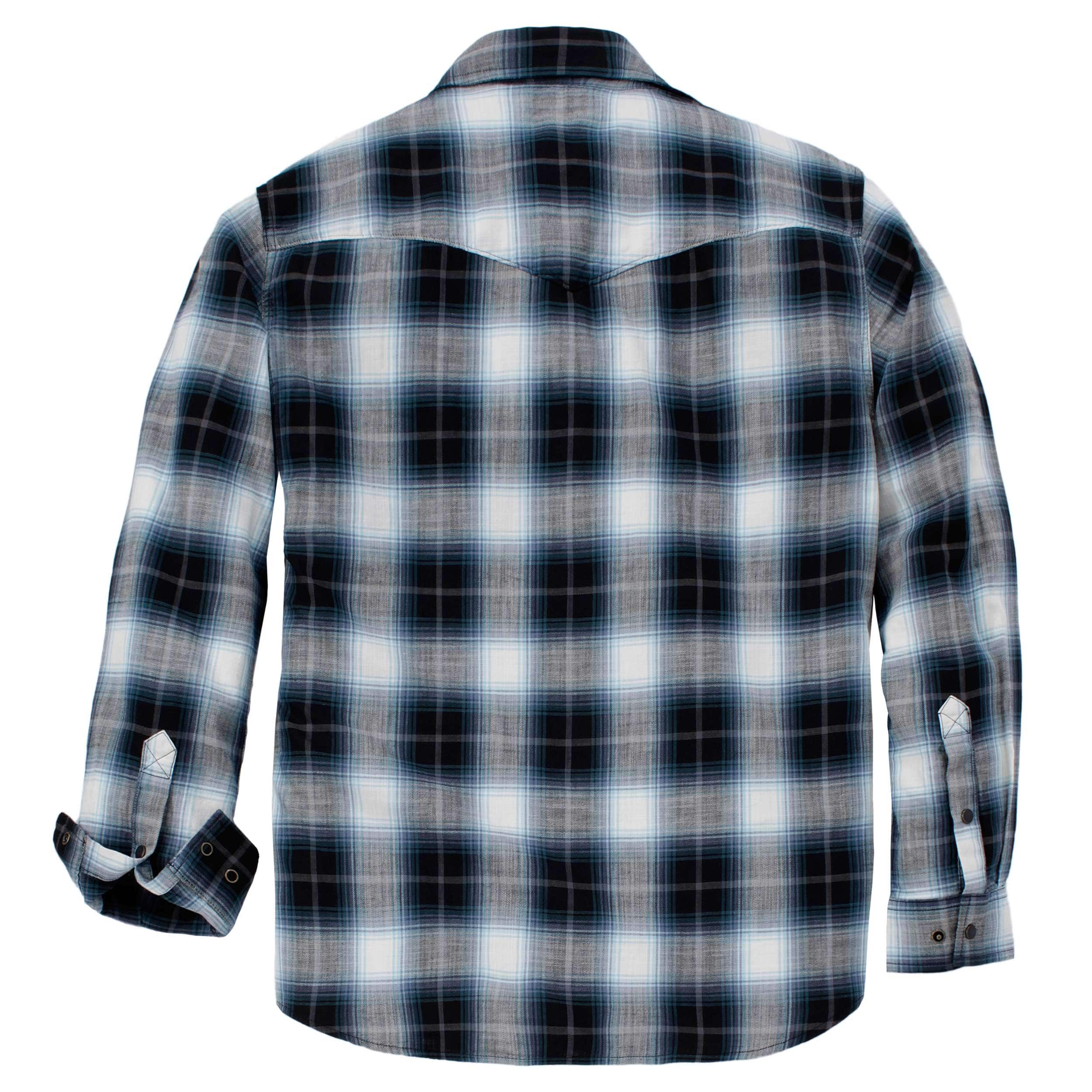 Carhartt 107016 Snap-Front Plaid Skjorte nærbillede med tryk