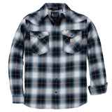 Carhartt 107016 Snap-Front Plaid Skjorte materiale med logo