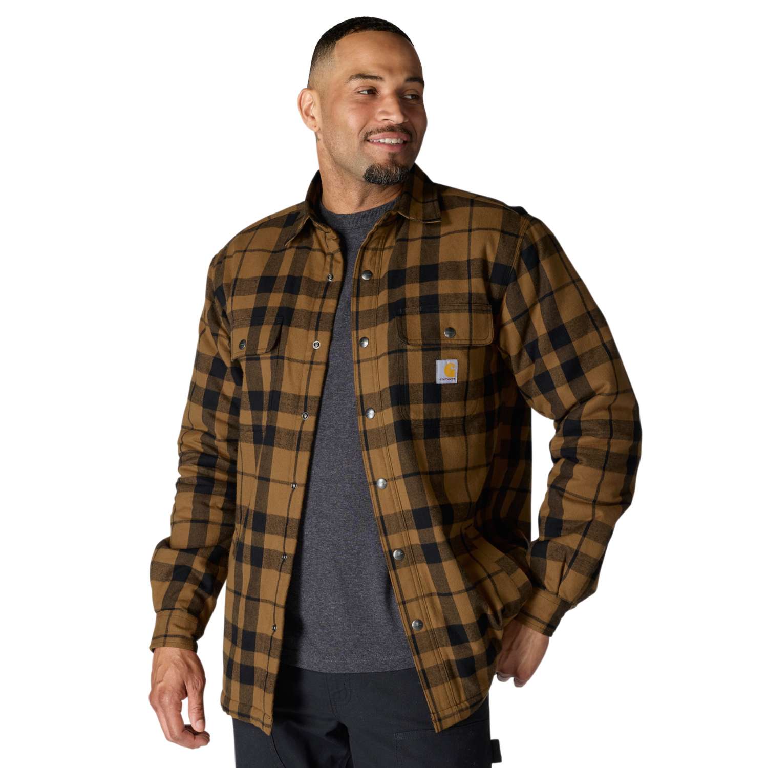 Carhartt 107017 Flannel Sherpa-Lined Skjorte Jakke