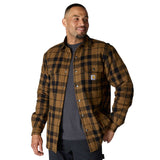 Carhartt 107017 Flannel Sherpa-Lined Skjorte Jakke med tryk eller logo – arbejdstøj og firmatøj