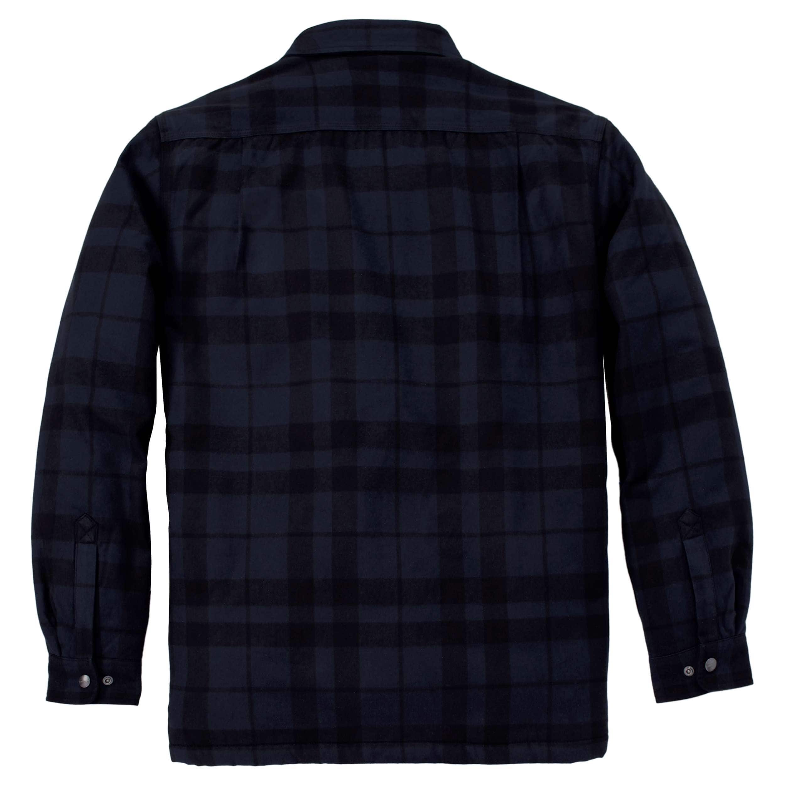 Carhartt 107017 Flannel Sherpa-Lined Skjorte Jakke nærbillede med tryk