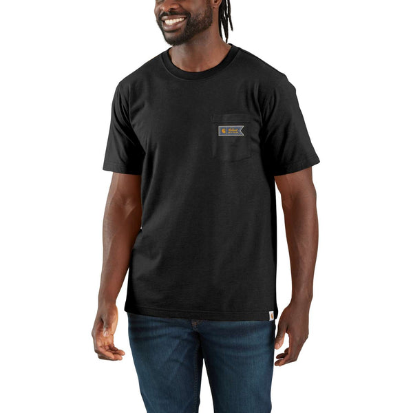 Carhartt 107063 Pocket Script Graphic T-Shirt med tryk eller logo – arbejdstøj og firmatøj