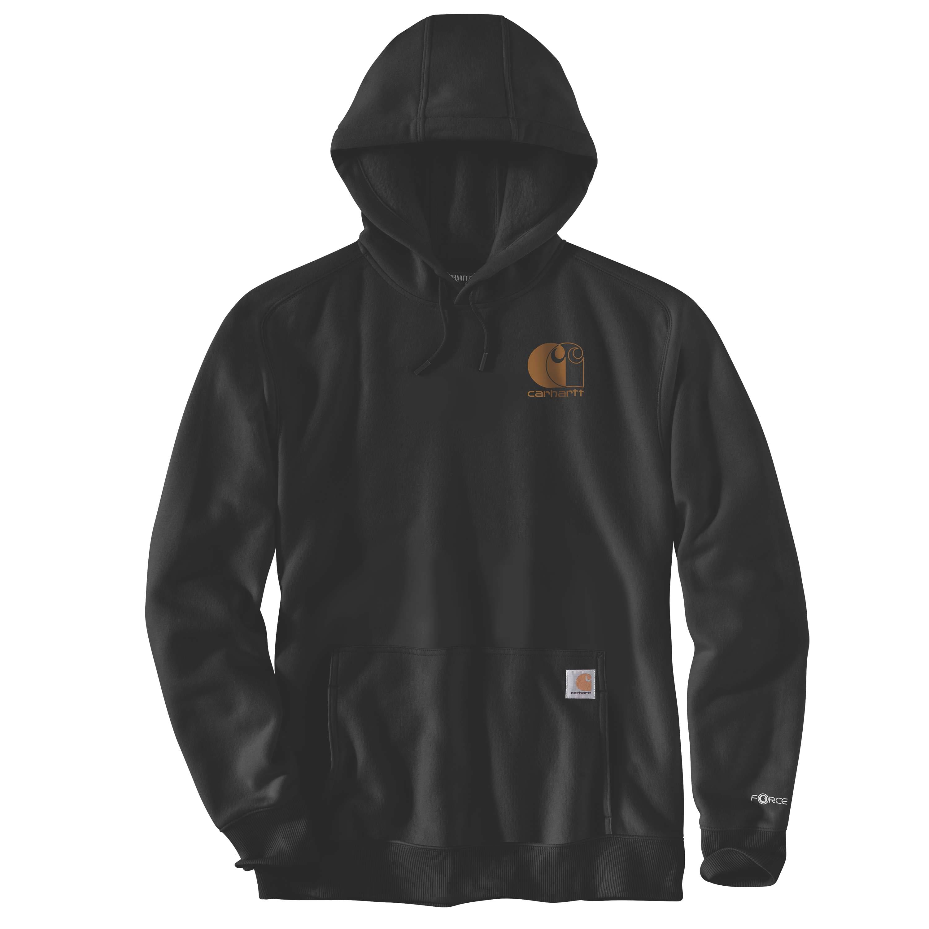 Carhartt 107064 Force™ Logo Sweatshirt detalje til broderi