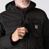 Carhartt 107082 Montana Loose Fit Insulated Jakke nærbillede med logo