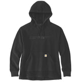Carhartt 107142 Fleece Hooded Sweatshirt Dame detalje med firmalogo