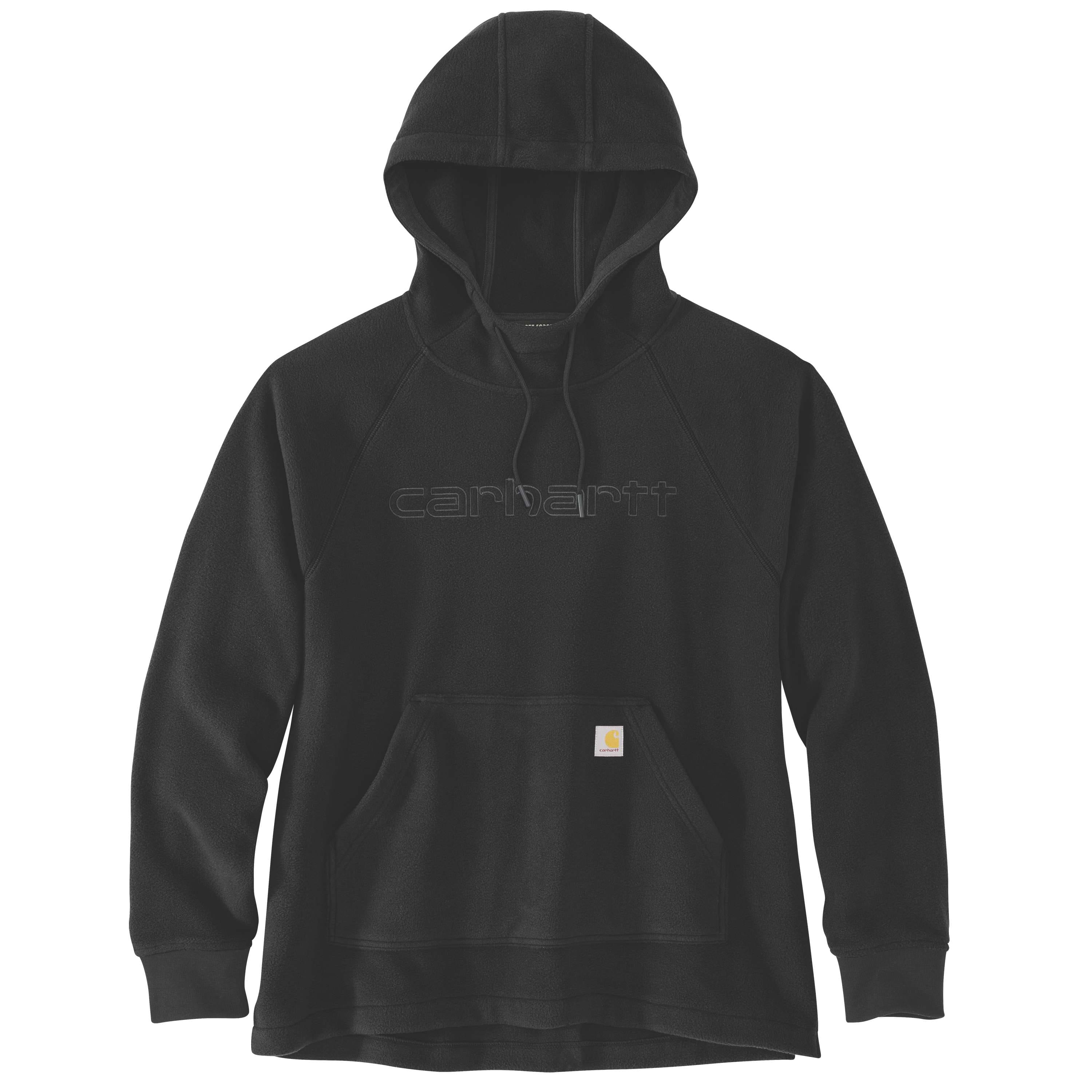 Carhartt 107142 Fleece Hooded Sweatshirt Dame detalje med firmalogo