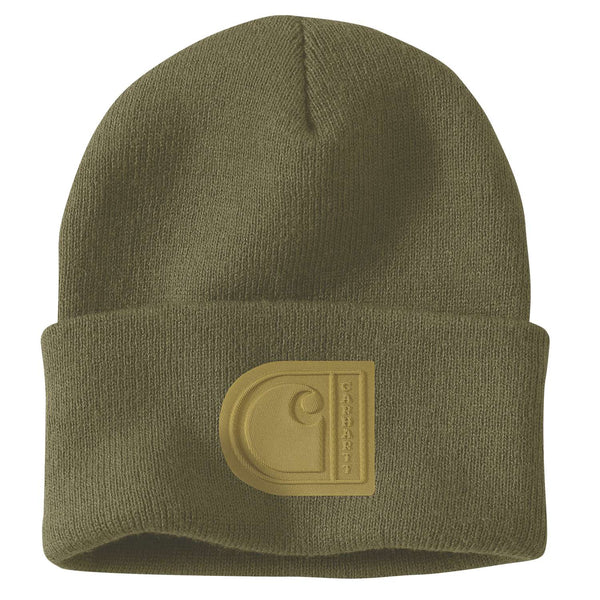 Carhartt 107190 Knit Cuffed C Patch Beanie med tryk eller logo – arbejdstøj og firmatøj