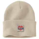 Carhartt 107409 Knit Heart Patch Beanie Dame med tryk eller logo – arbejdstøj og firmatøj