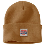 Carhartt 107409 Knit Heart Patch Beanie Dame produktbillede med logo