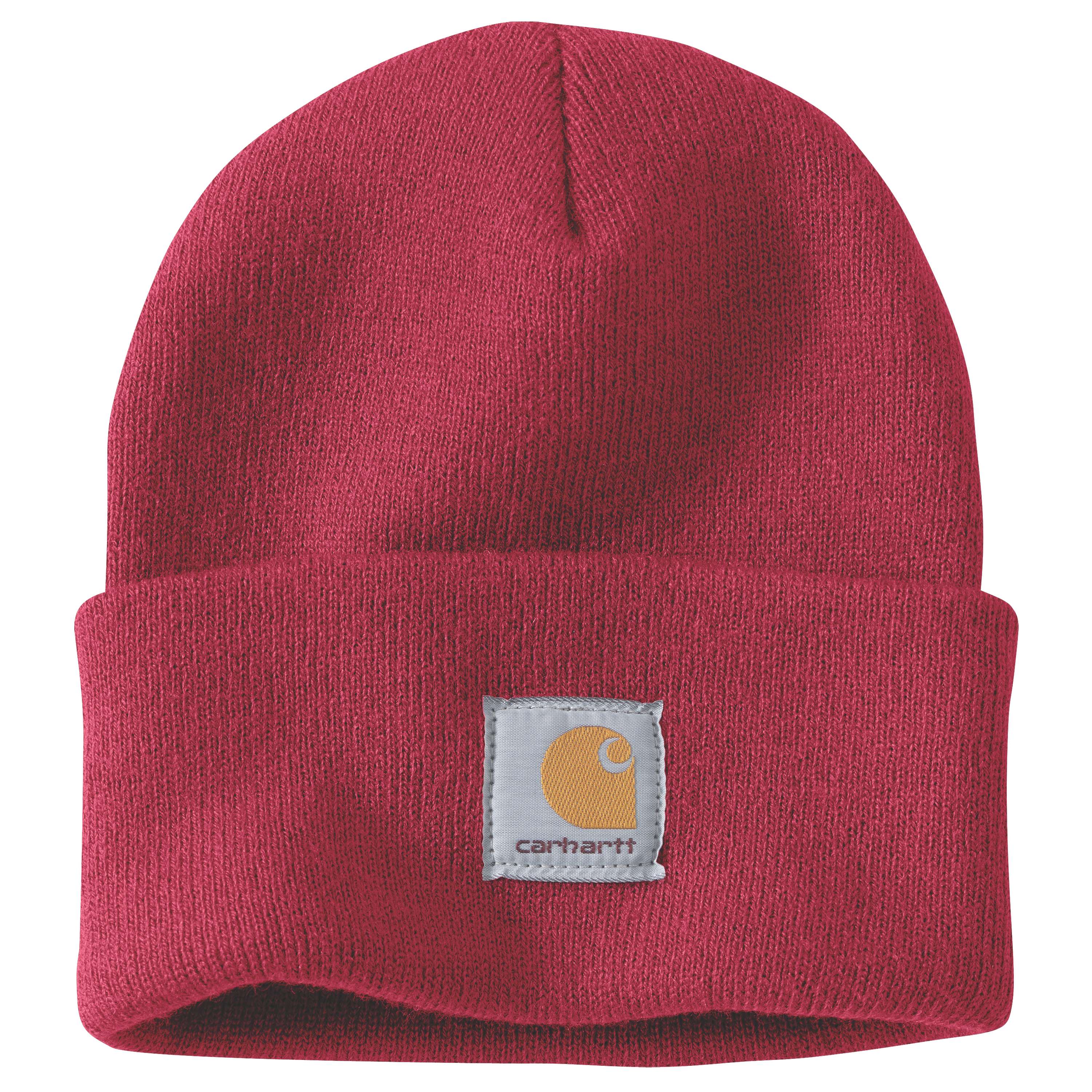 Carhartt A18 Knit Cuffed Beanie produktbillede med logo