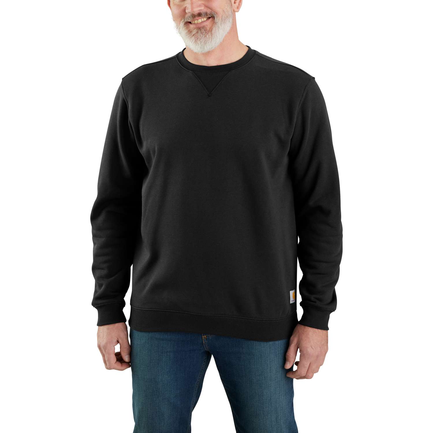 Carhartt K124 Midweight Crewneck Sweatshirt materiale med firmalogo