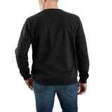 Carhartt K124 Midweight Crewneck Sweatshirt nærbillede med logo