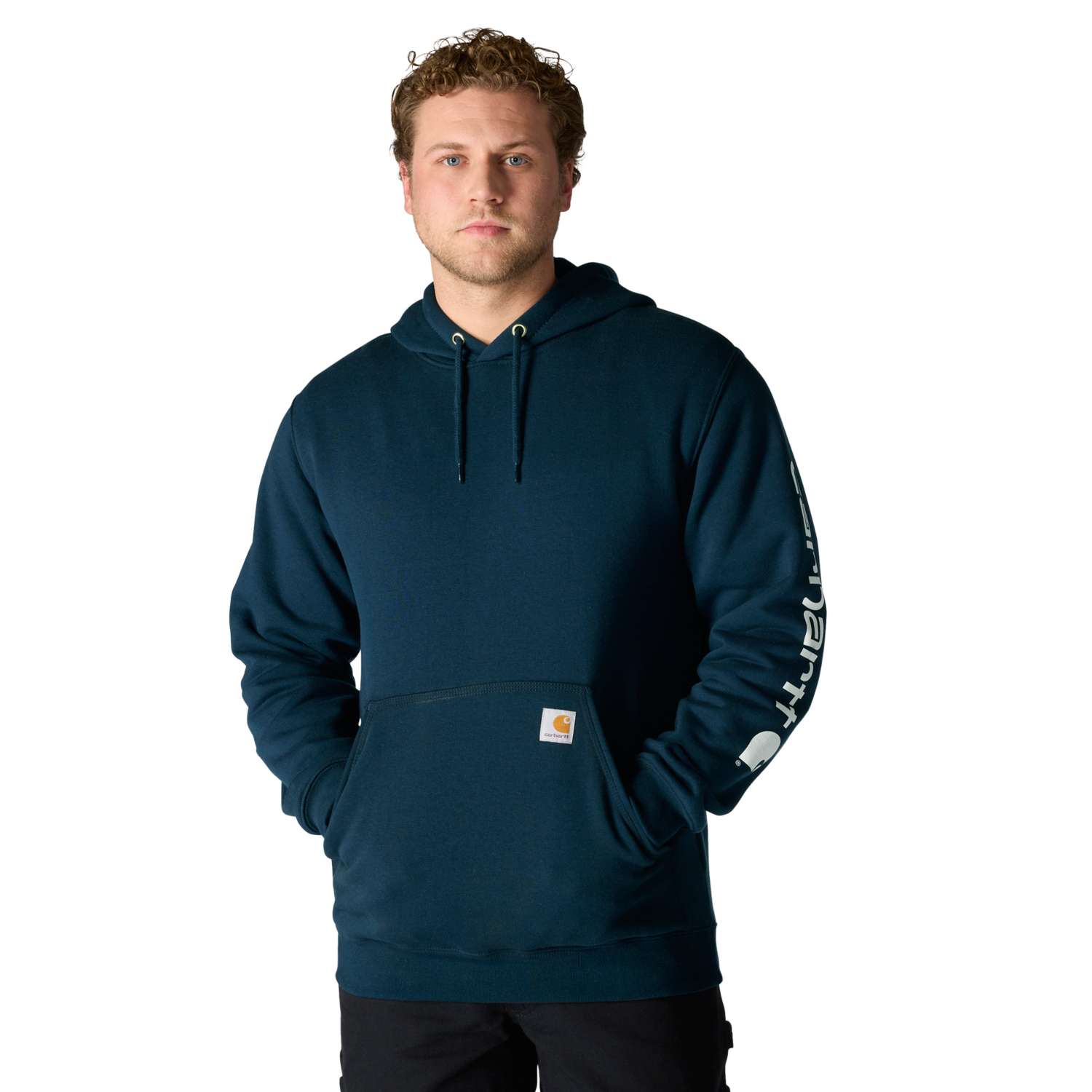 Carhartt K288 Iconic K288 Logo Sweatshirt detalje til broderi