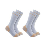 Carhartt Sb5552M Cotton Blend Steel Toe Boot Sock 2 Pack produktbillede med logo
