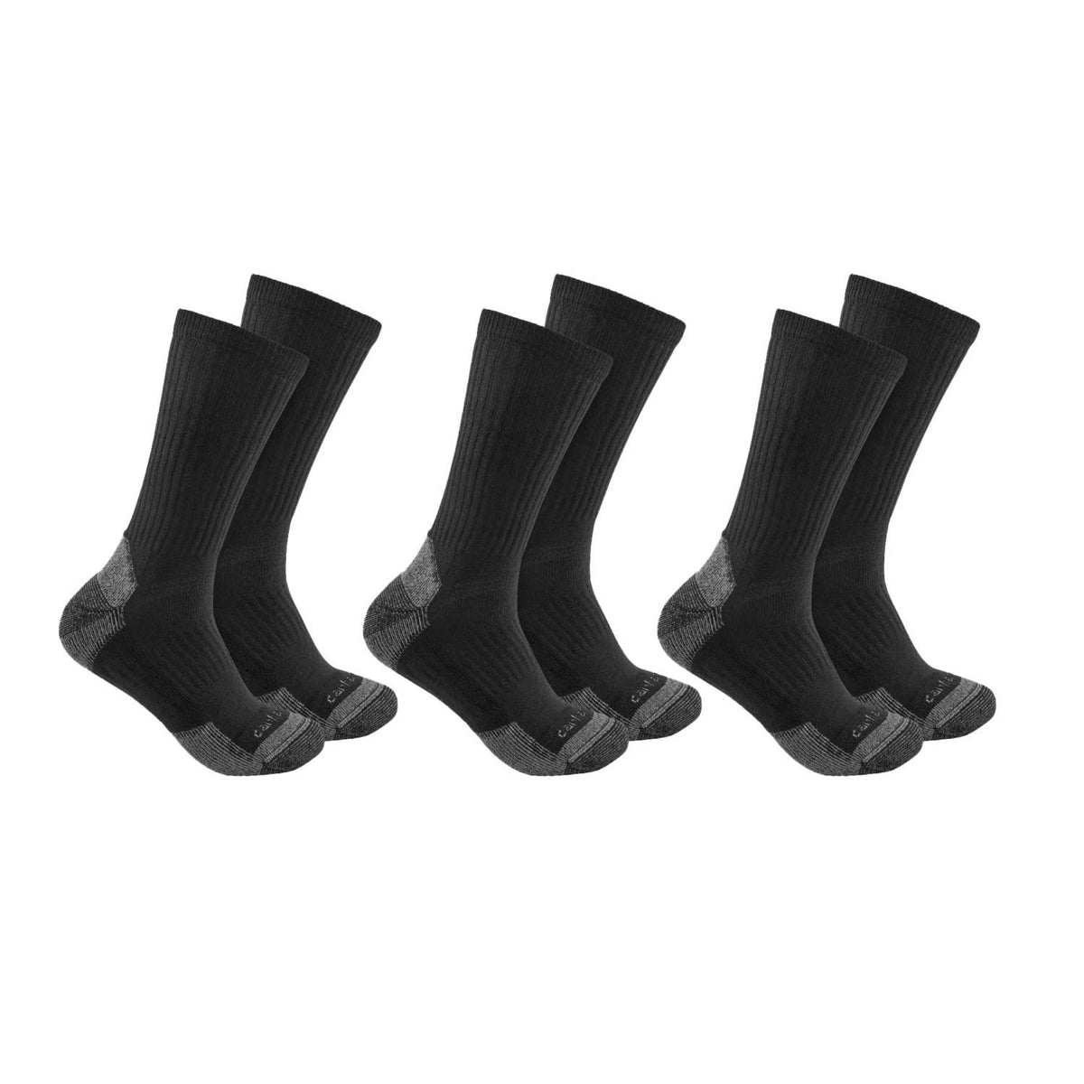 Carhartt Sc6203M Midweight Cotton Blend Crew Sock 3 Pair