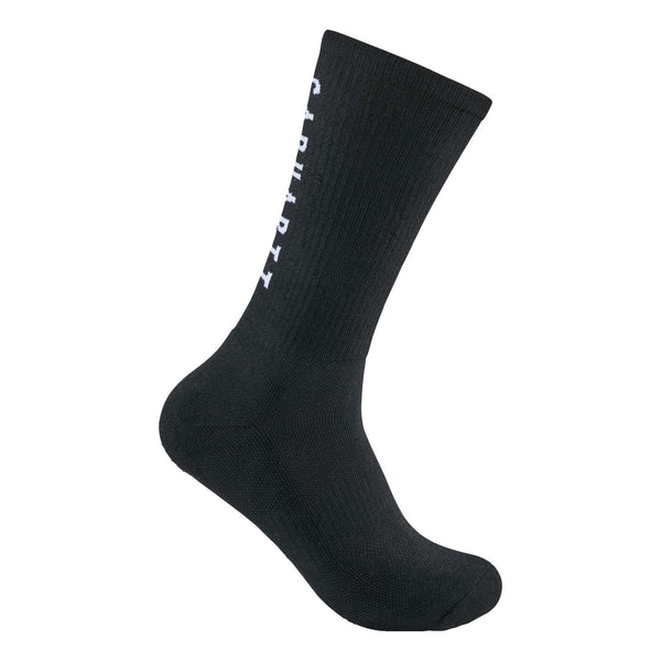 Carhartt Sc9913M Midweight Logo Crew Sock 3 Pack med tryk eller logo – arbejdstøj og firmatøj