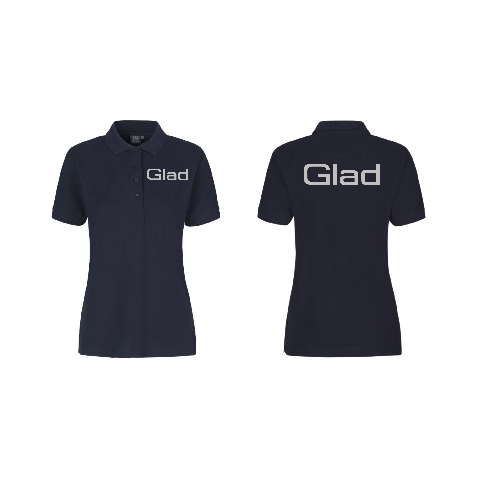PEER GLADS ID 0321 PRO Wear Dame poloshirt | u. lomme, navy m. bryst & ryg logo