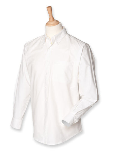 Henbury H510 Men´s Classic Long Sleeved Oxford Shirt, White