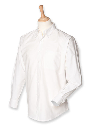 Henbury H510 Men´s Classic Long Sleeved Oxford Shirt, White