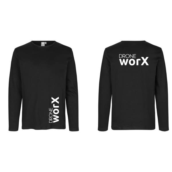 DroneWorX ID 0518 Interlock T-shirt l-æ m/logo