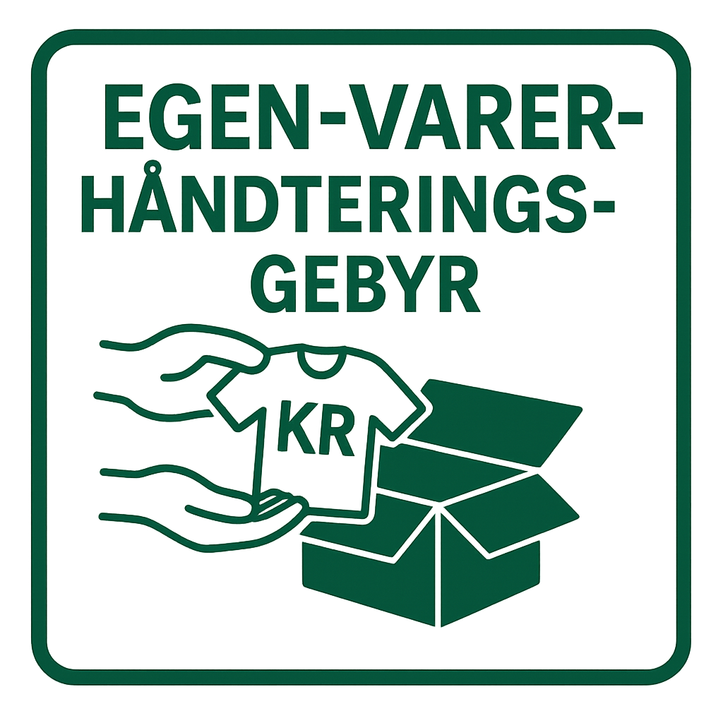 Egen-varer håndteringsgebyr – Tryk på dit eget tøj