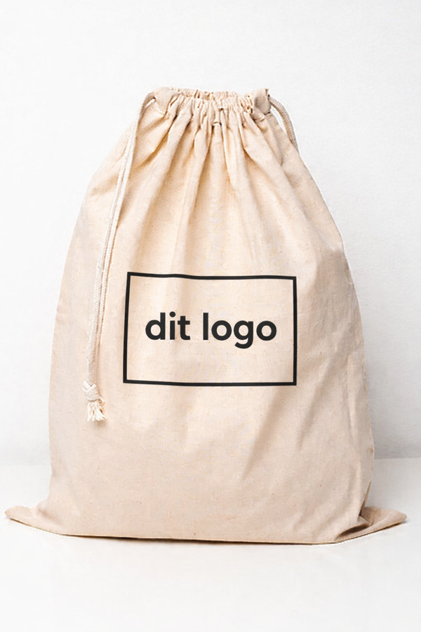 Bomulds snørepose med logo